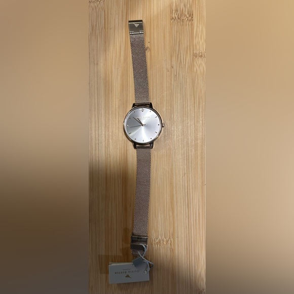 OLIVIA BURTON WATCH WITH 34mm ROSE GOLD WITH GREY TONE FACE & MESHBRACELET - Picture 4 of 6